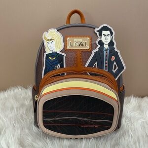 {Loungefly} Marvel Studios Loki TVA Lenticular Multiverse Mini Backpack - NWT
